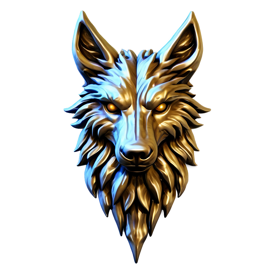 Golden Wolf Emblem Png Xtr24 PNG Image