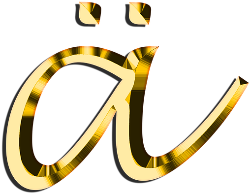 Golden3 D Letter A PNG Image