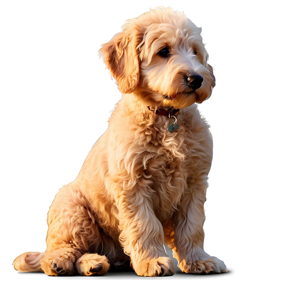 Goldendoodle At Sunset Png 15 PNG Image