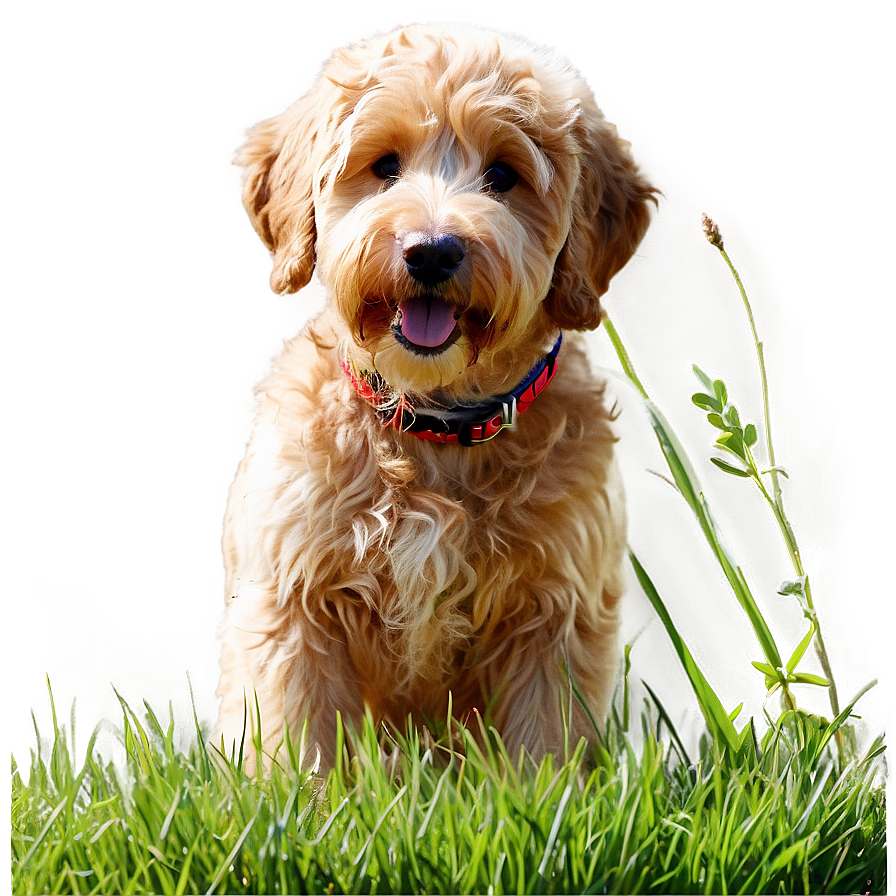 Goldendoodle In Grass Png 06262024 PNG Image