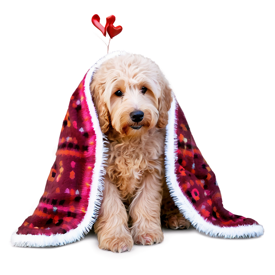 Goldendoodle With Blanket Png 78 PNG Image