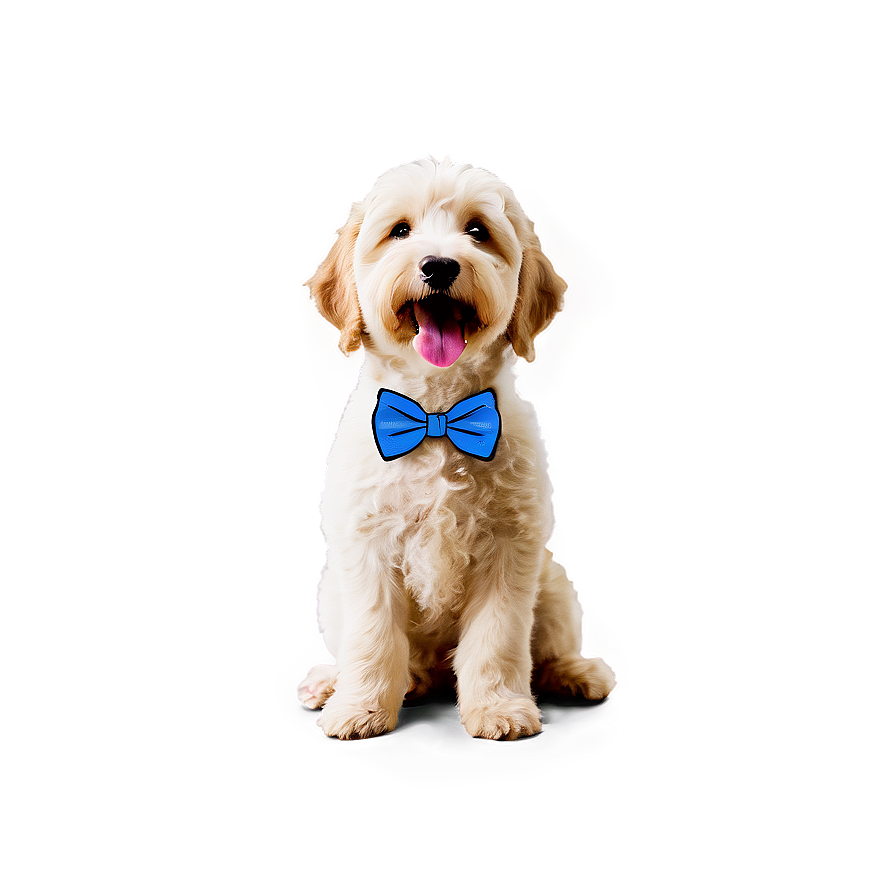 Goldendoodle With Bowtie Png 6 PNG Image