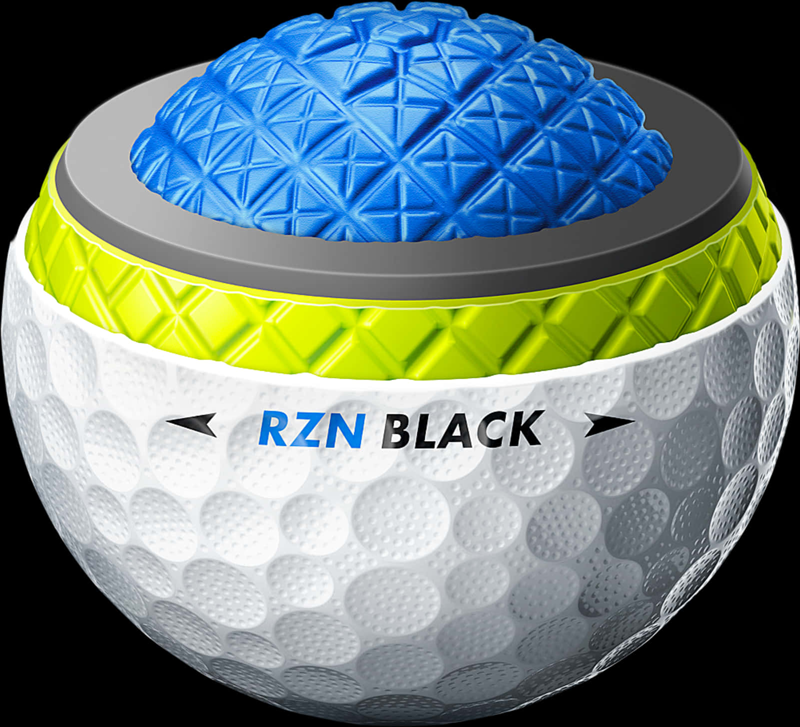 Golf Ball Cross Section R Z N Black PNG Image