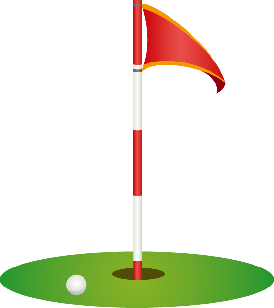 Golf Ball Near Hole With Flag PNG Image