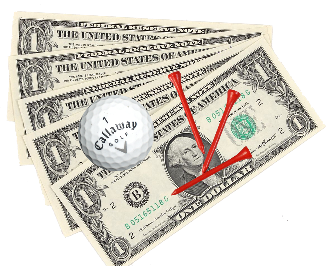 Golf Balland Teeson U S Dollars PNG Image