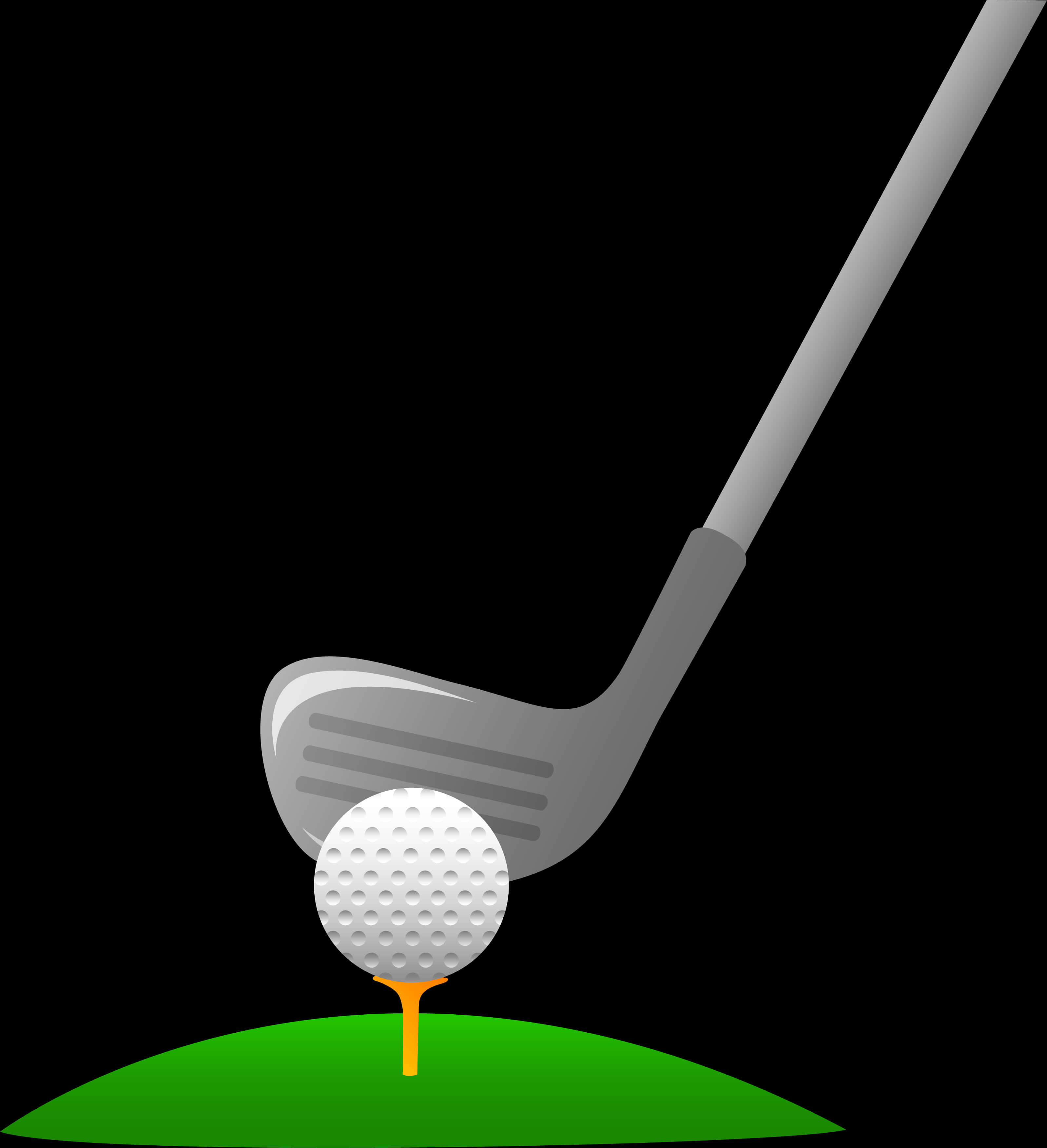 Golf Ballon Tee Readyfor Drive PNG Image