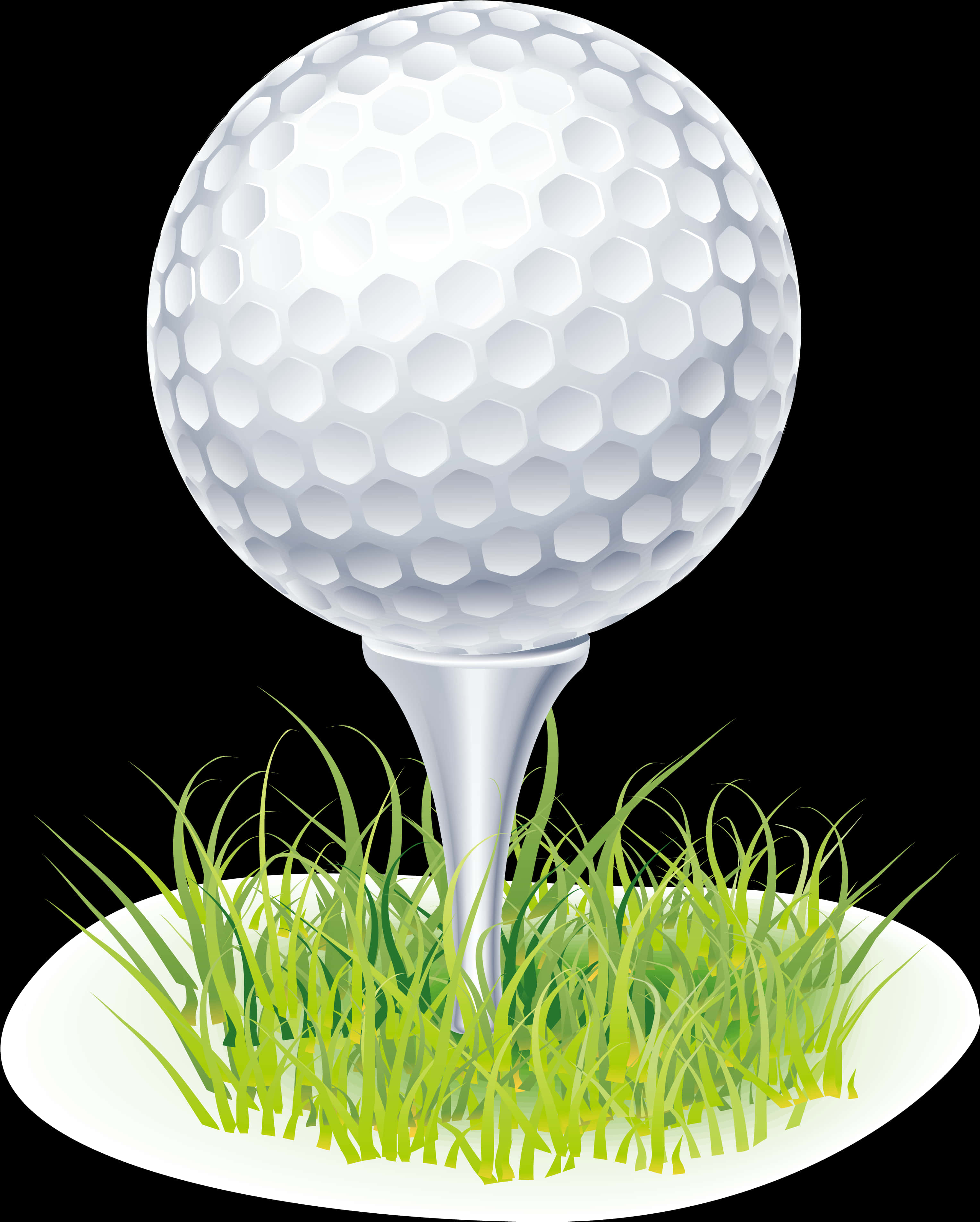 Golf Ballon Tee Vector PNG Image