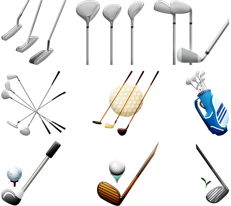 Golf Clubsand Accessories PNG Image