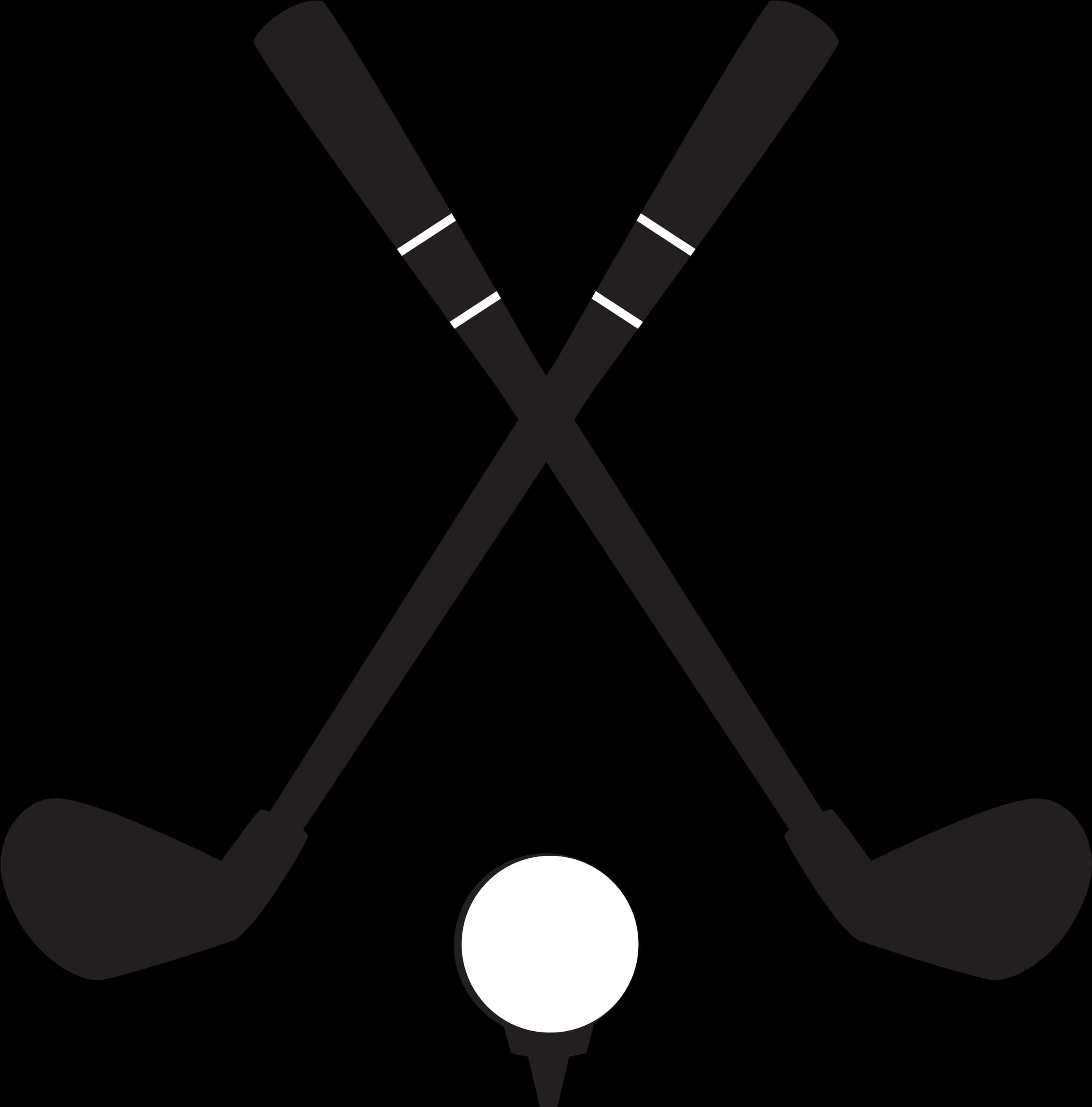 Golf Clubsand Ball Icon PNG Image