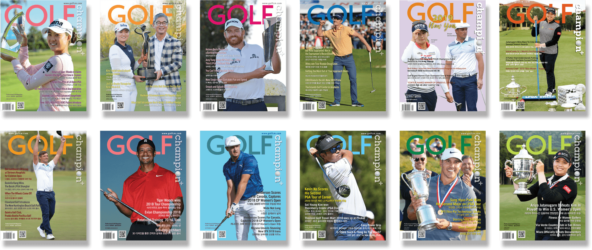 Golf Magazine Covers Collection PNG Image