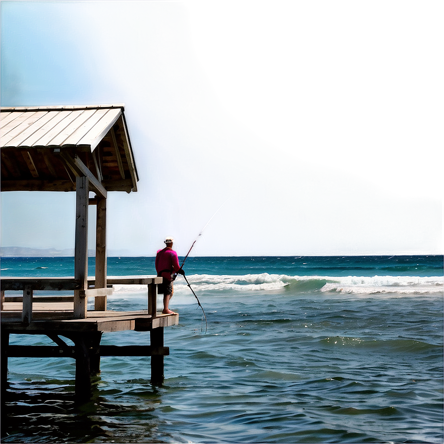 Gone Fishing Off The Pier Png Fke62 PNG Image