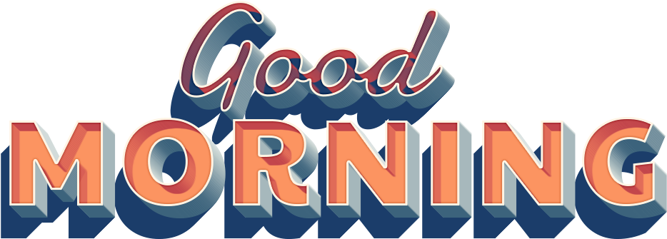 Good Morning Text Graphic PNG Image