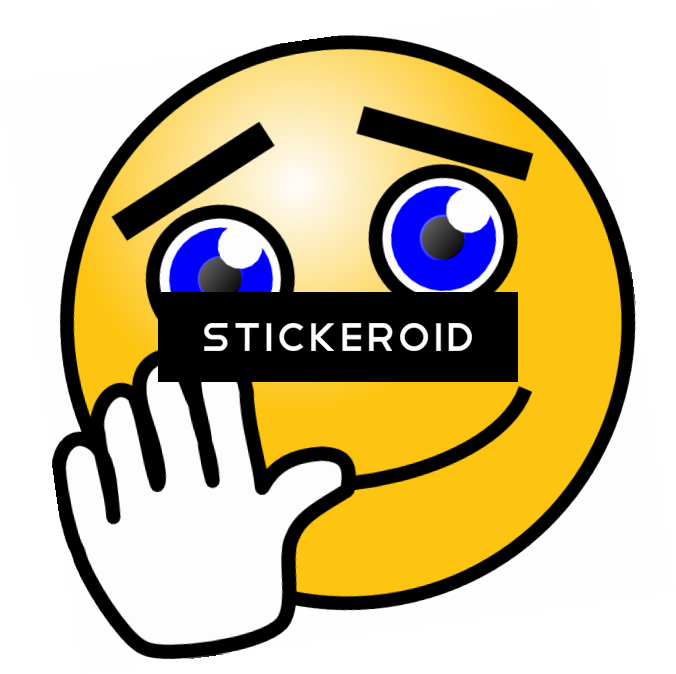 Goodbye Emoji Waving Hand Sticker PNG Image