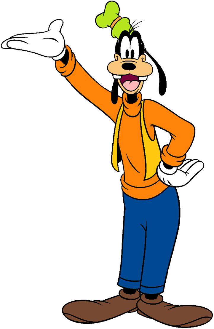 Goofy Pointing Cartoon Character PNG Image