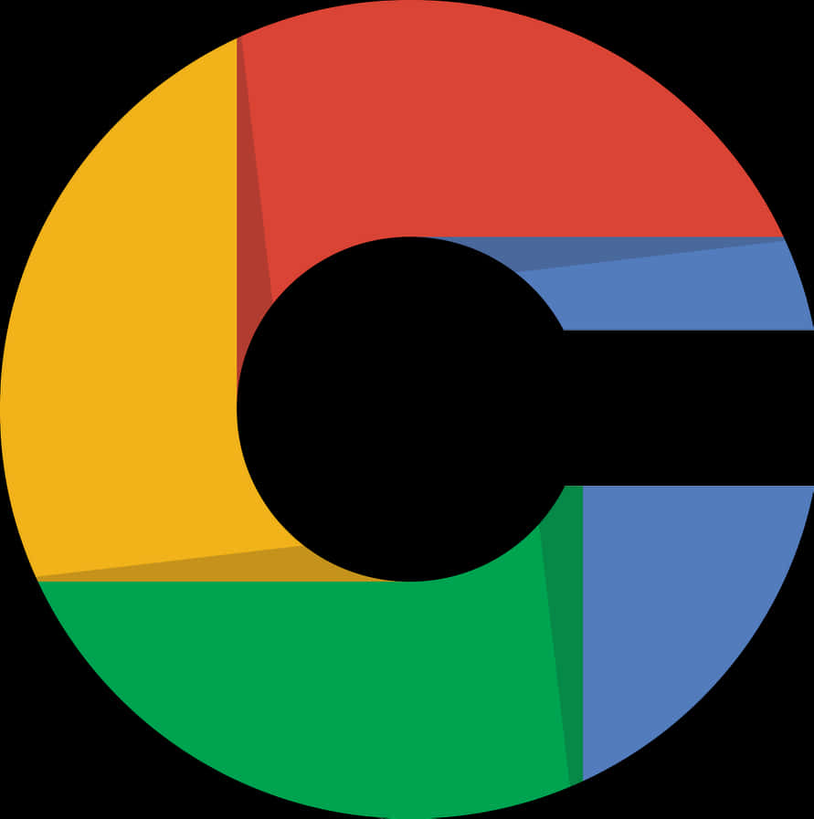 Google Chrome Logo Keyhole Design PNG Image