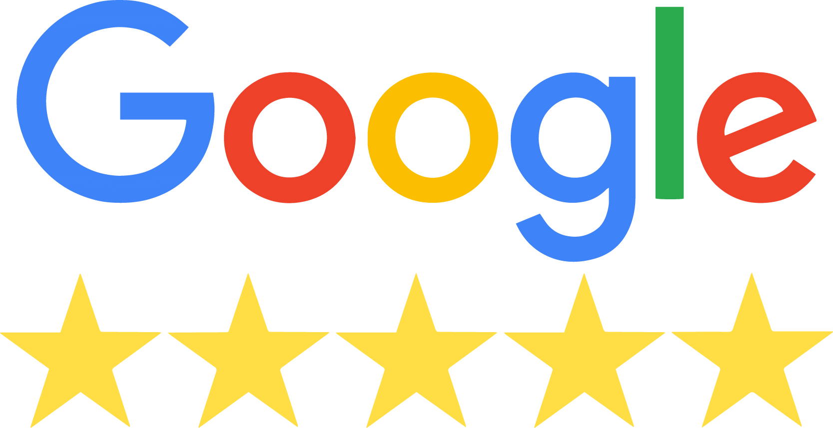 Google Five Star Rating PNG Image