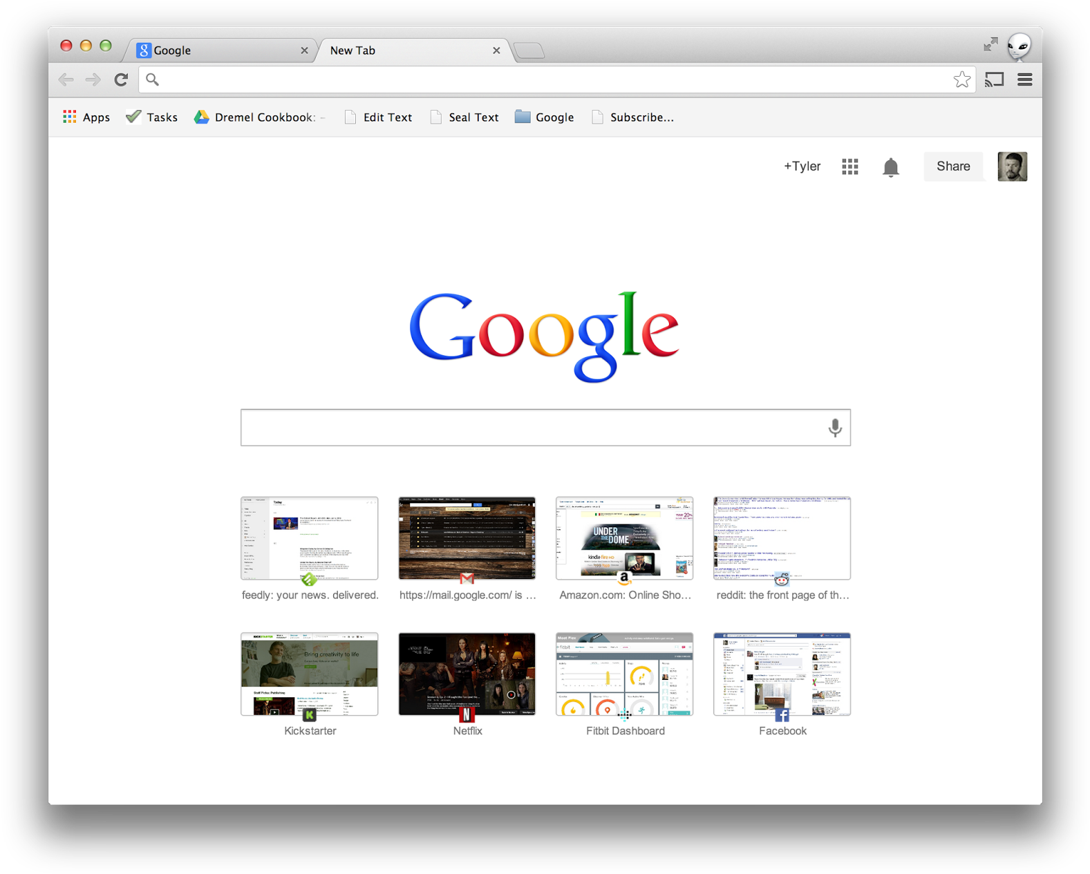 Google Homepagewith Bookmarksand Tabs PNG Image