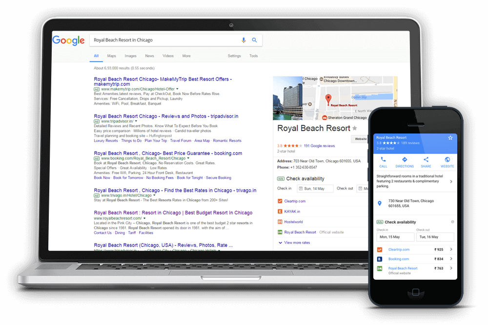 Google Search Ads Display Laptopand Smartphone PNG Image