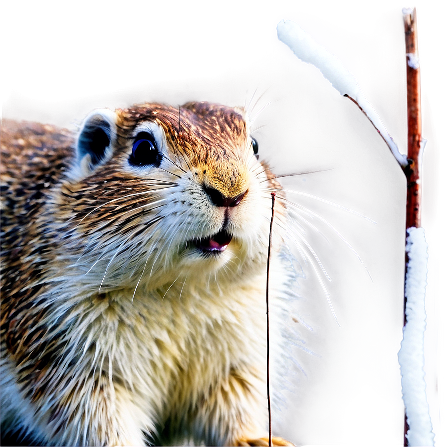 Gopher In Snow Scene Png Mpe PNG Image