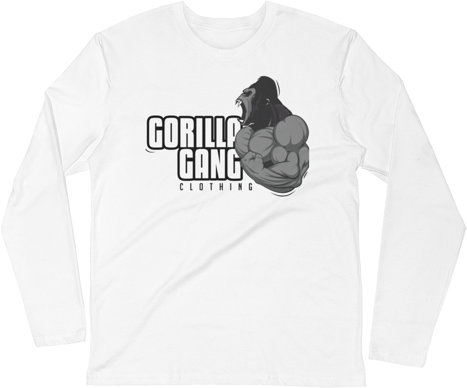 Gorilla Gang Clothing Long Sleeve Shirt PNG Image