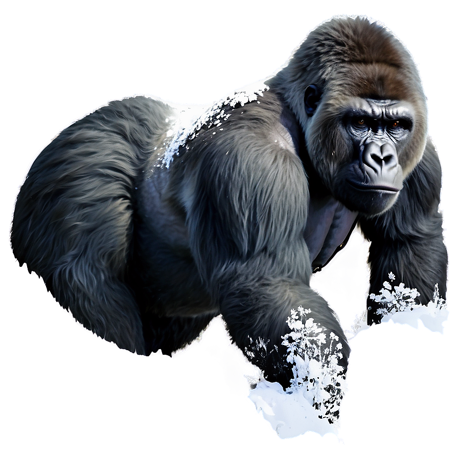 Gorilla In Snow Scene Png 12 PNG Image