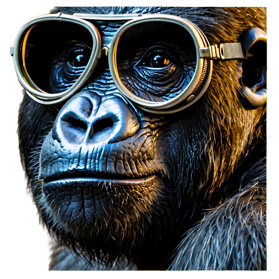 Gorilla With Aviator Glasses Png Ucn96 PNG Image