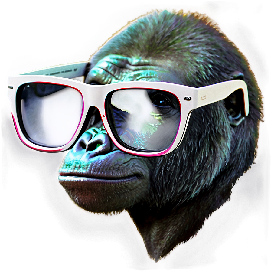 Gorilla With Clear Glasses Png 06282024 PNG Image