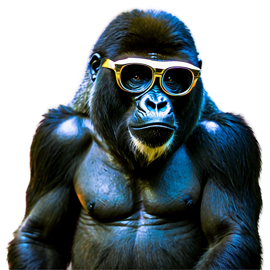 Gorilla With Smart Glasses Png 06282024 PNG Image