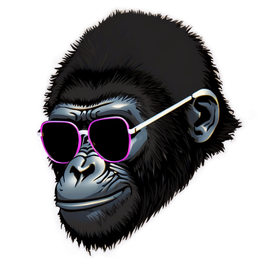 Gorilla With Sunglasses Png Peb PNG Image