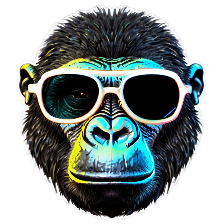 Gorilla With Trendy Glasses Png 59 PNG Image