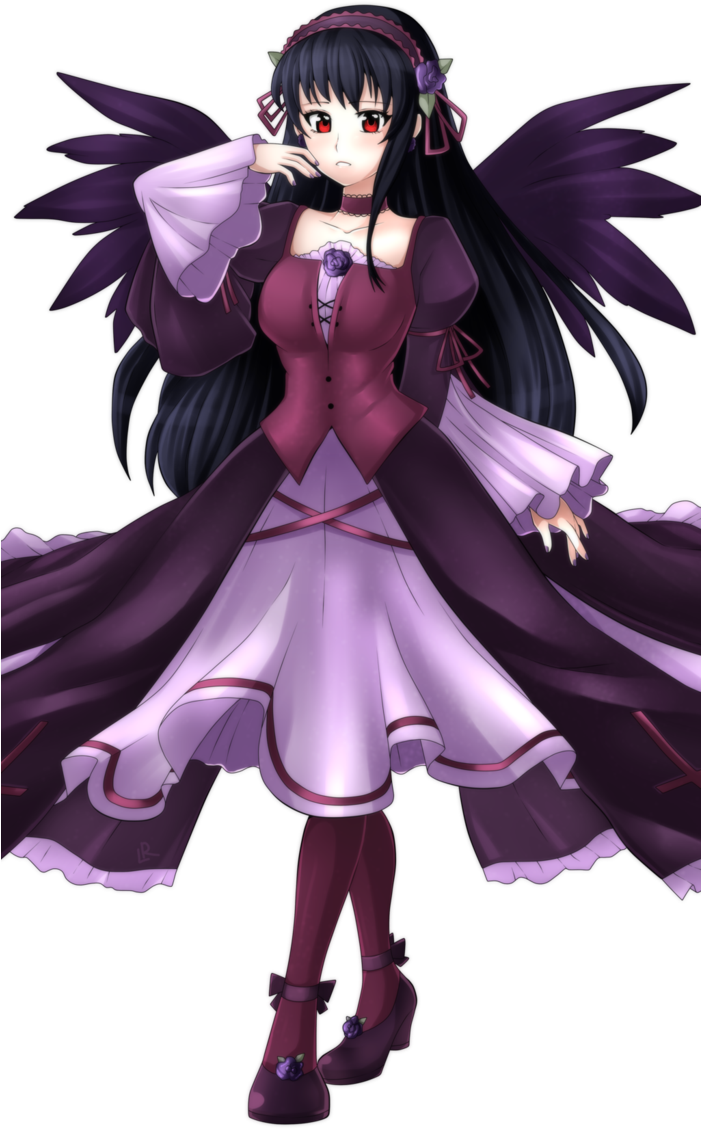 Gothic Anime Vampire Girl PNG Image