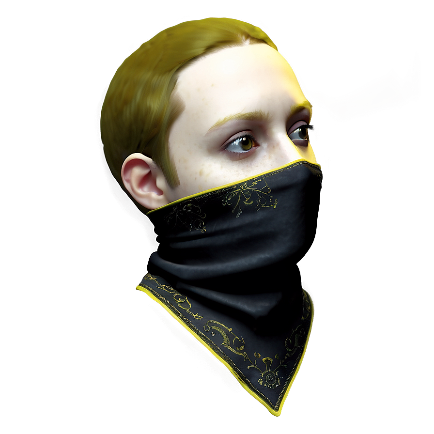 Gothic Black Bandana Png 06122024 PNG Image