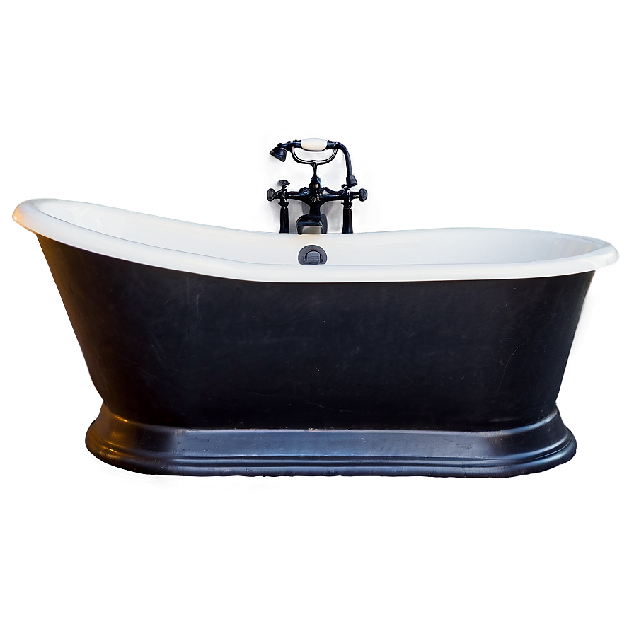 Gothic Black Cast Iron Tub Png 06282024 PNG Image