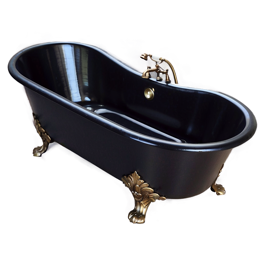 Gothic Black Cast Iron Tub Png 86 PNG Image