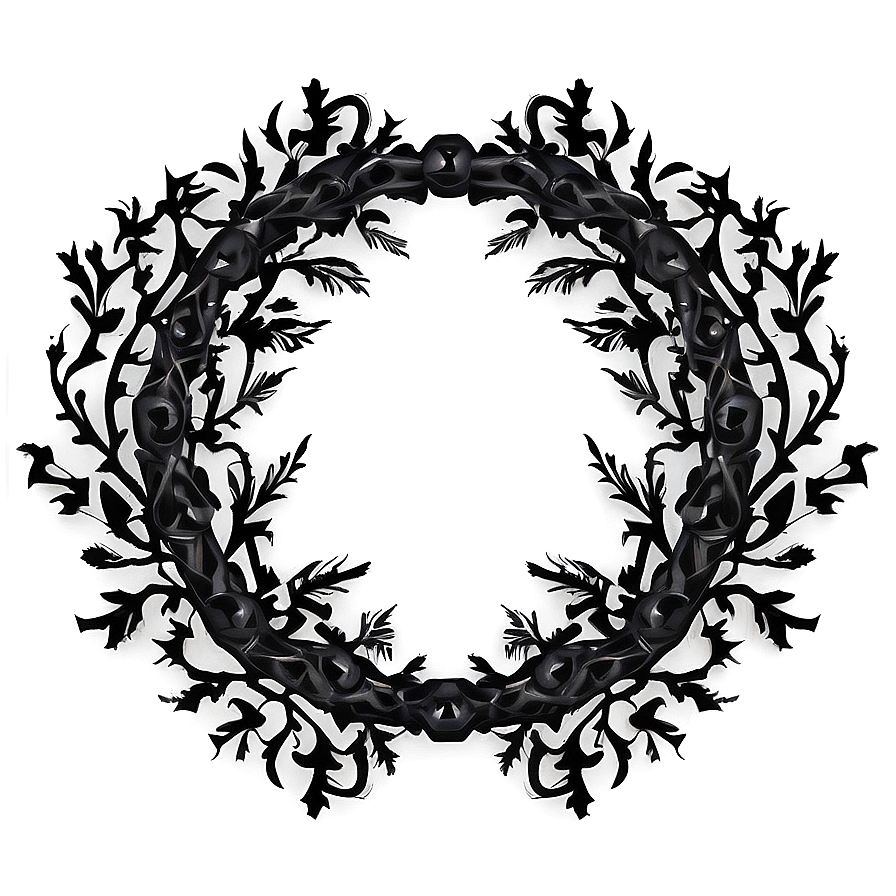 Gothic Black Wreath Png Kha PNG Image