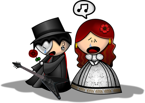 Gothic Duo Performing Art PNG Image