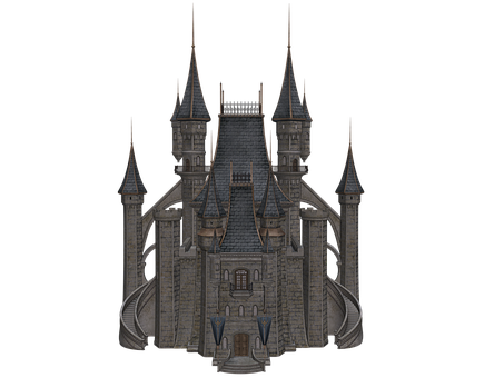 Gothic Fantasy Castle Illustration PNG Image