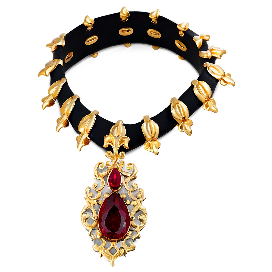 Gothic Gold Necklace Png 46 PNG Image