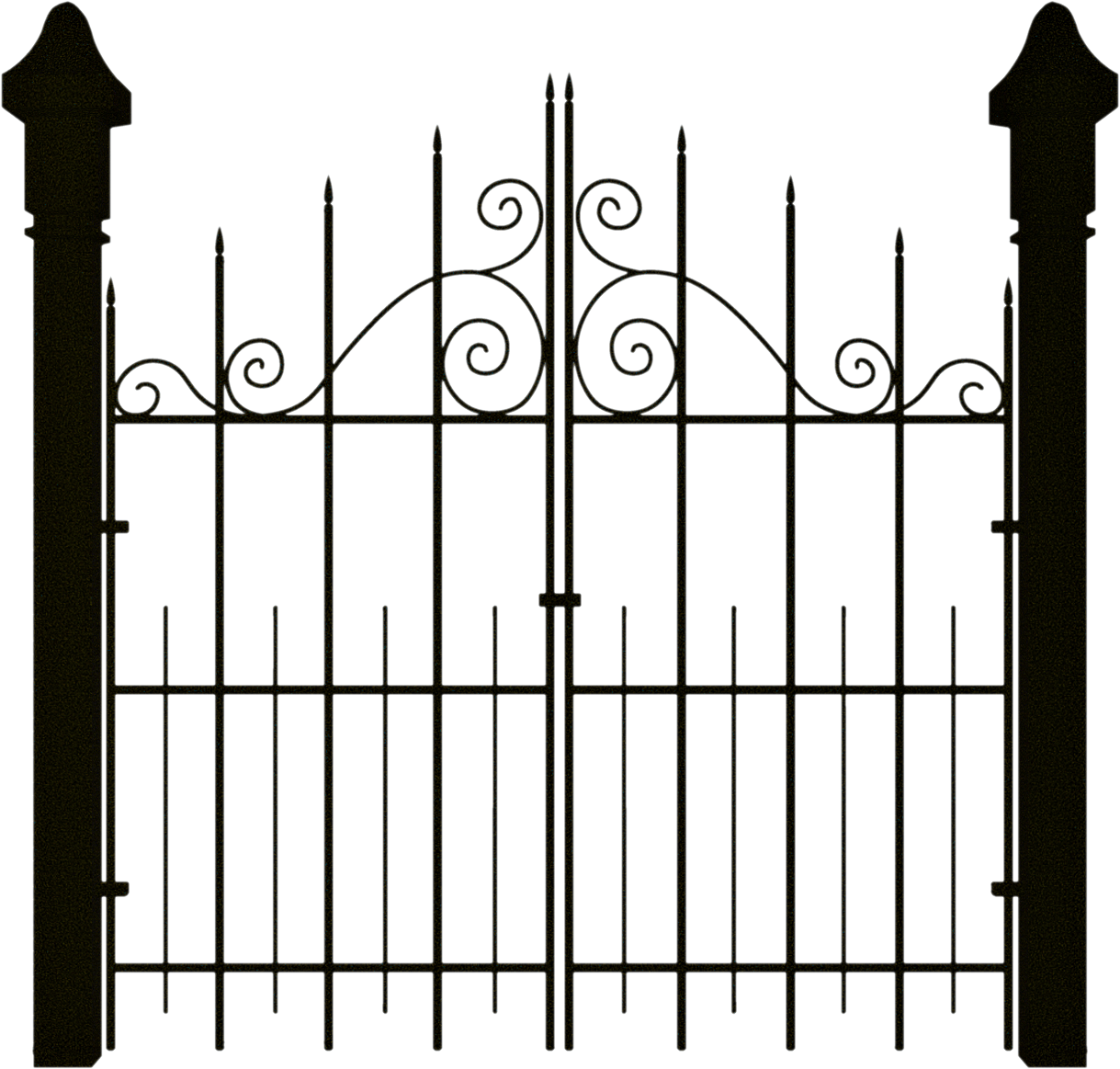 Gothic Haunted House Gate PNG Image