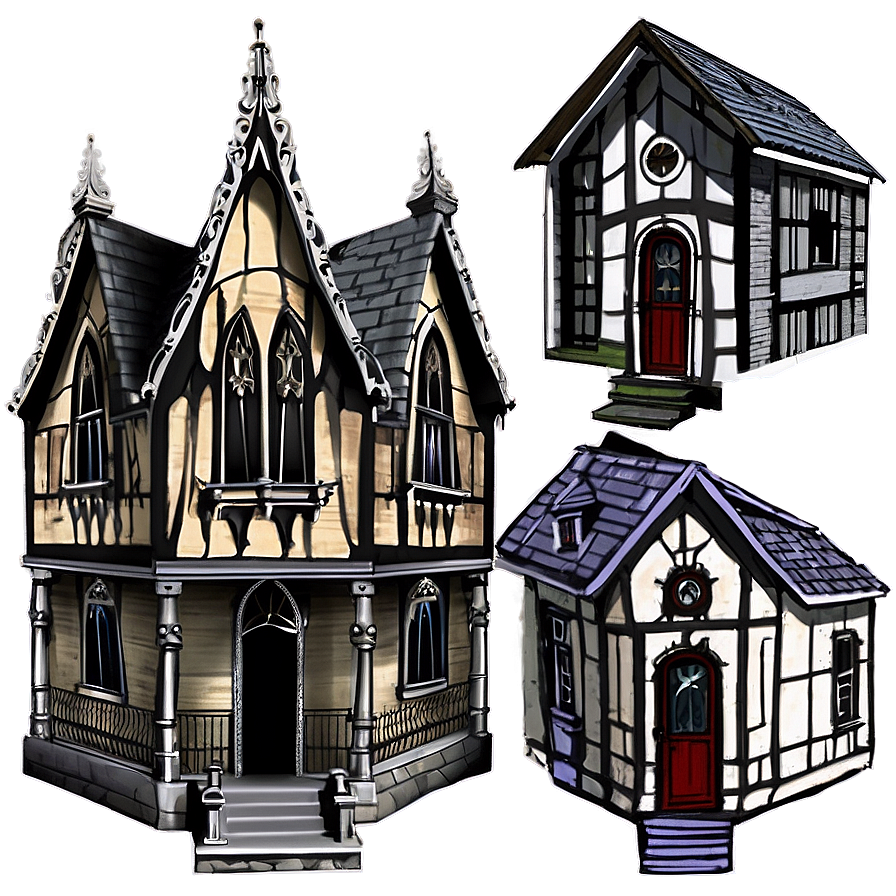 Gothic Houses Png 84 PNG Image