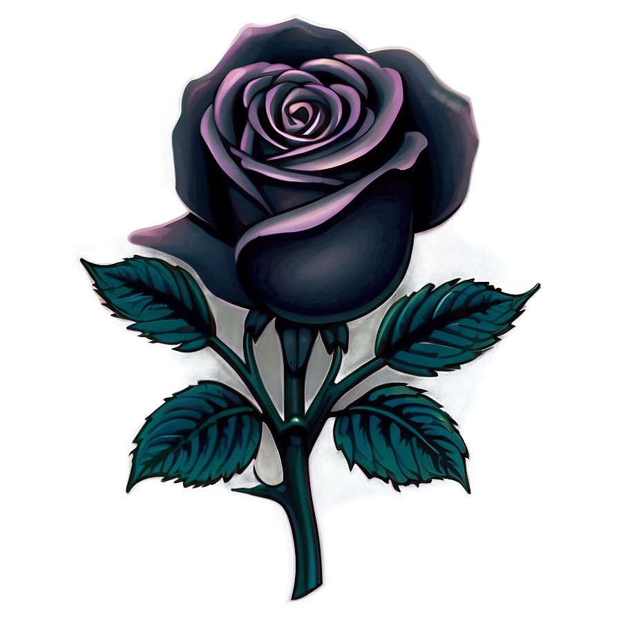 Gothic Rose Tattoo Idea Png 05252024 PNG Image