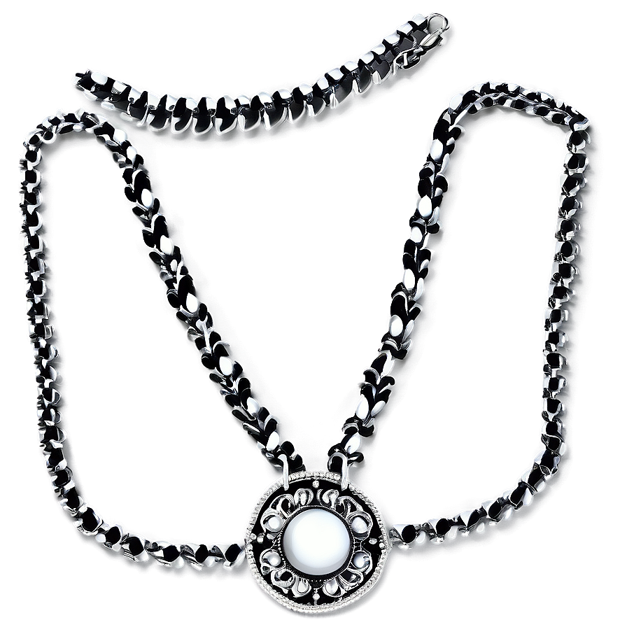 Gothic Silver Necklace Png Pjp PNG Image