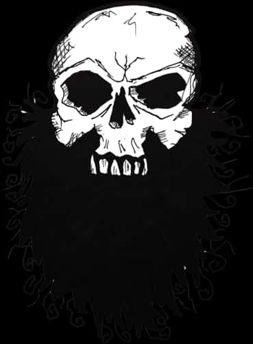 Gothic Skull Illustration PNG Image