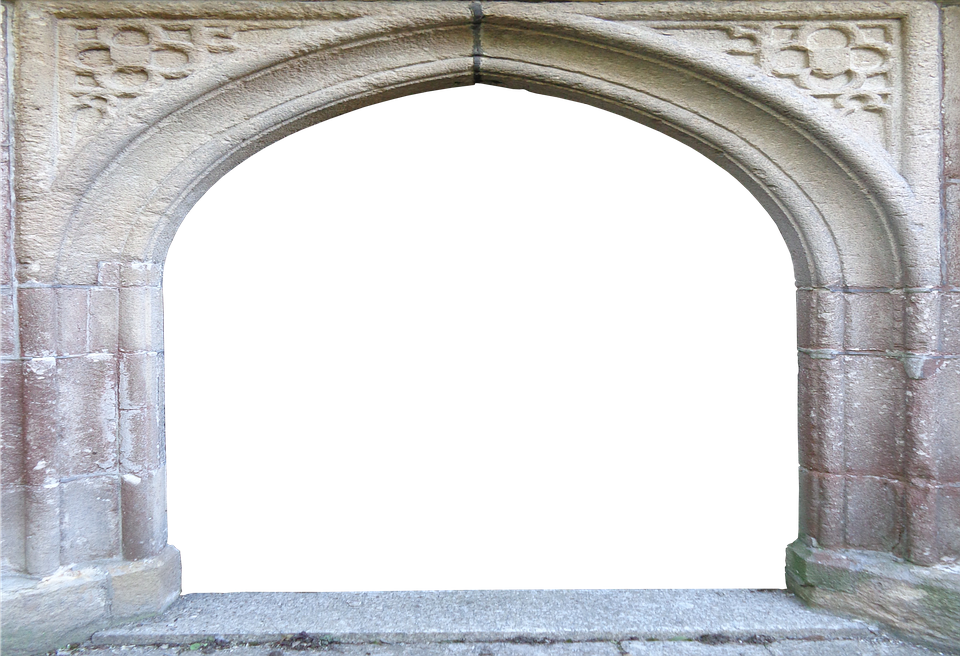 Gothic Stone Archway PNG Image