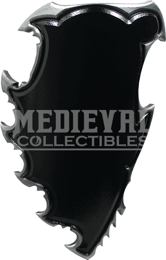 Gothic Style Black Shield PNG Image