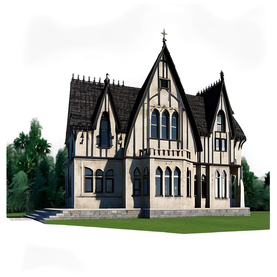 Gothic Style Manor Png Dmj PNG Image