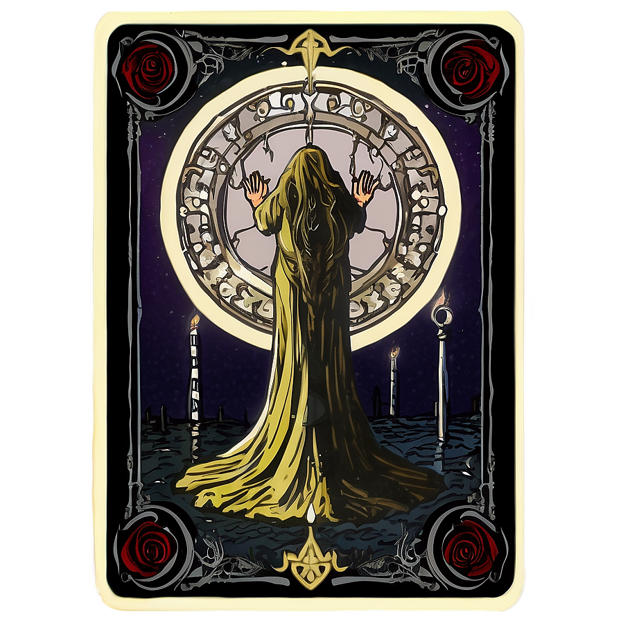 Gothic Tarot Card Template Png Hya PNG Image