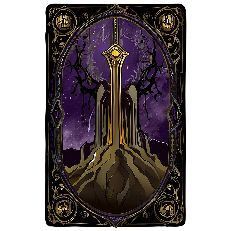 Gothic Tarot Card Template Png Usb PNG Image