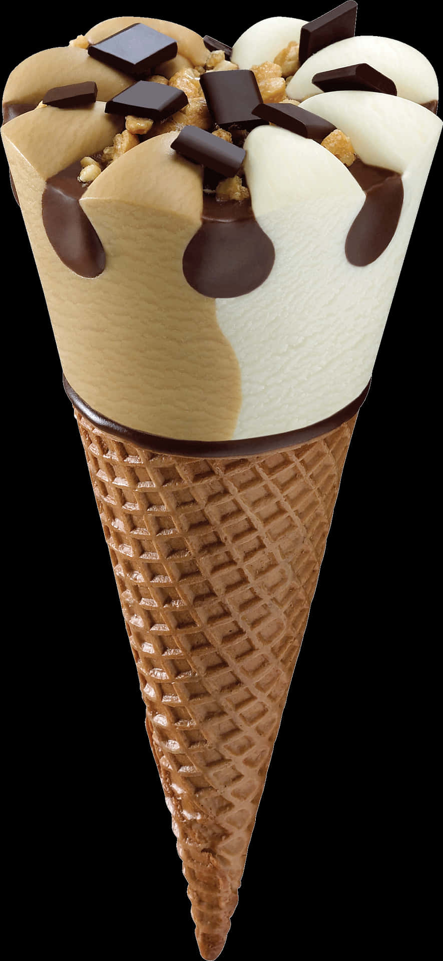 Gourmet Ice Cream Cone PNG Image