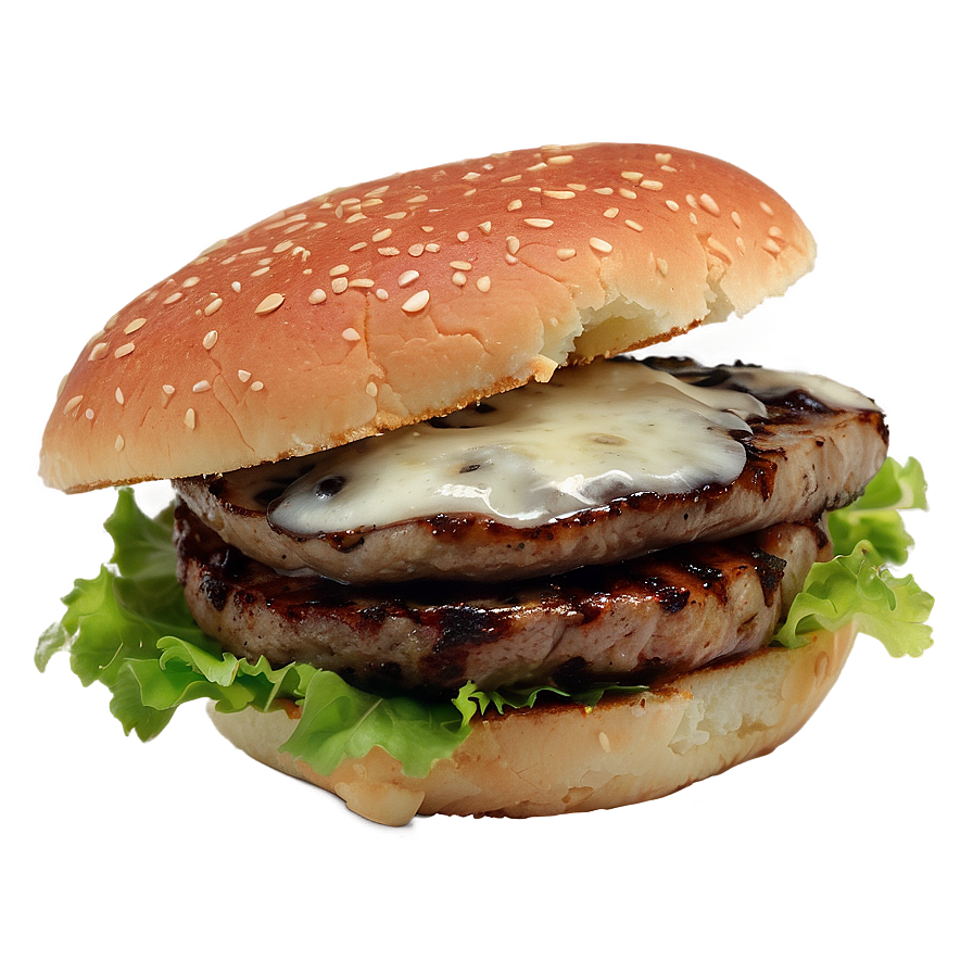 Gourmet Mushroom Swiss Burger Png Mse24 PNG Image